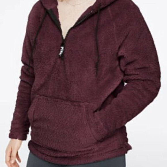 Victoria’s Secret PINK Teddy Half Zip Small Hoodie - Picture 1 of 12